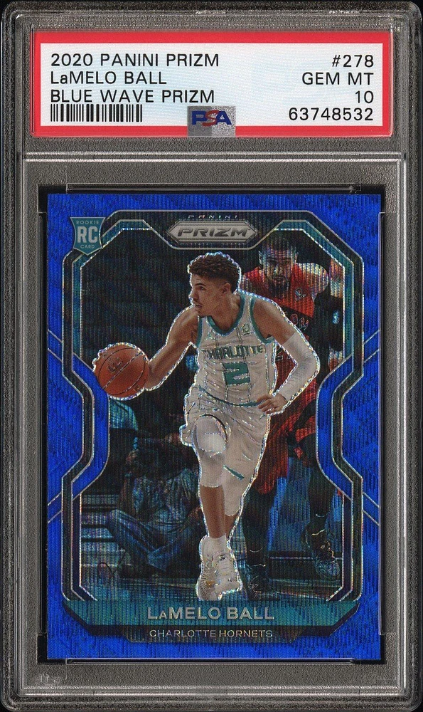 2020 Panini Prizm 278 Lamelo Ball Blue Wave Prizm PSA