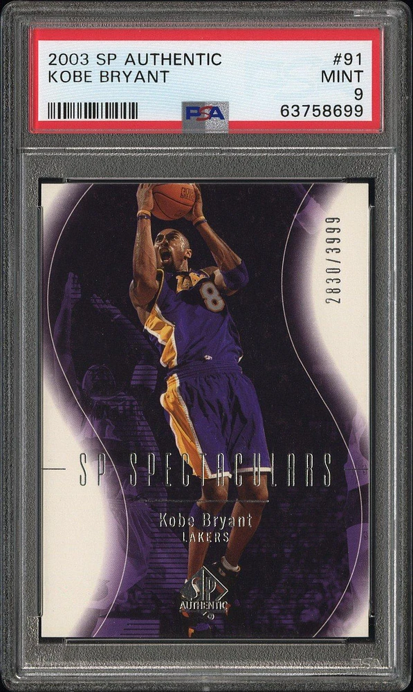 2003 Sp Authentic 91 Kobe Bryant PSA 9