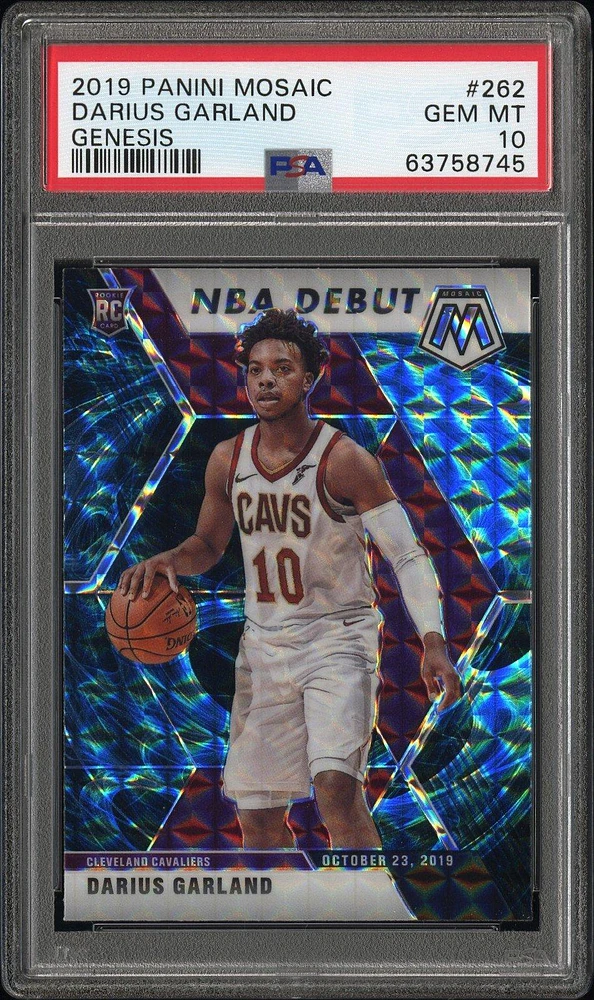 2019 Panini Mosaic 262 Darius Garland Genesis PSA 10