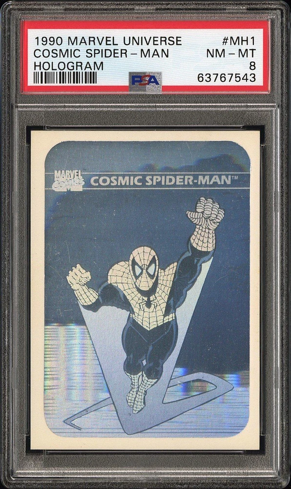 1990 Marvel Universe Hologram Mh1 Cosmic Spider-man PSA