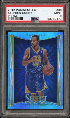 2012 Panini Select 39 Stephen Curry Prizm PSA 9