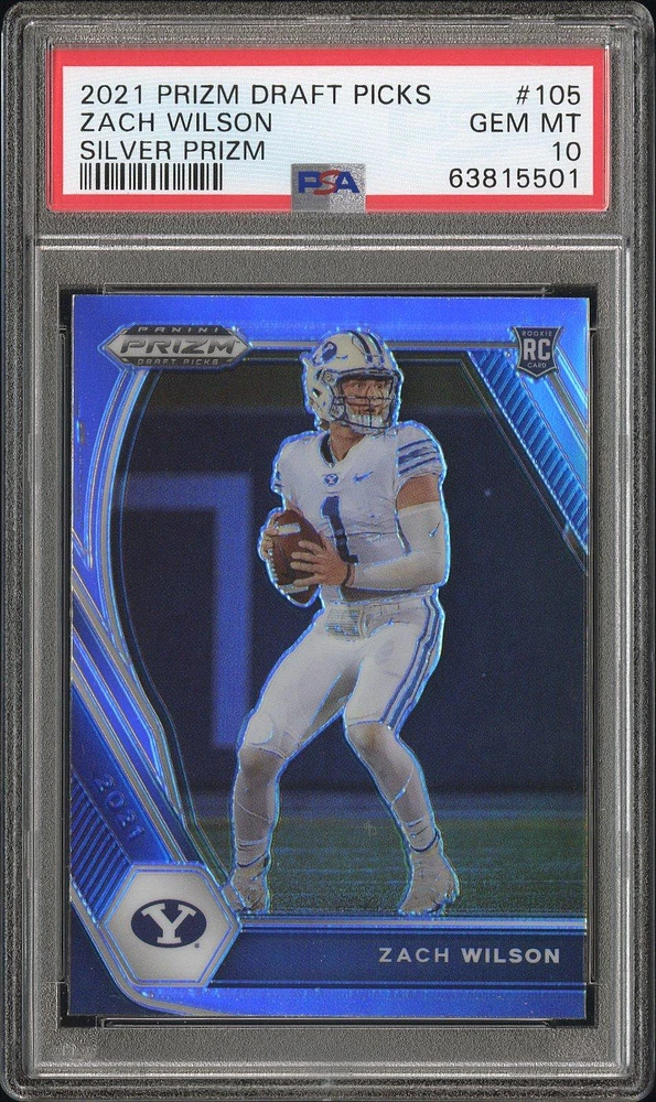 2021 Panini Prizm Draft Picks 105 Zach Wilson Silver Prizm PSA 10