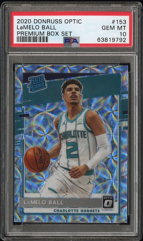 2020 Panini Donruss Optic 153 Lamelo Ball Premium Box Set PSA 10