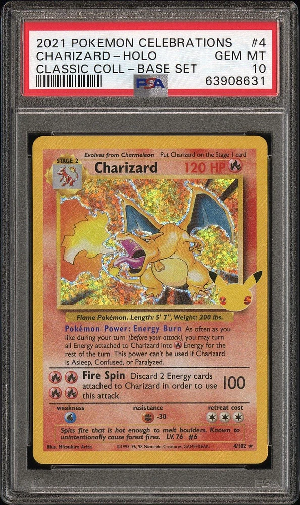2021 Pokemon Celebrations Classic Collection 4 Charizard PSA