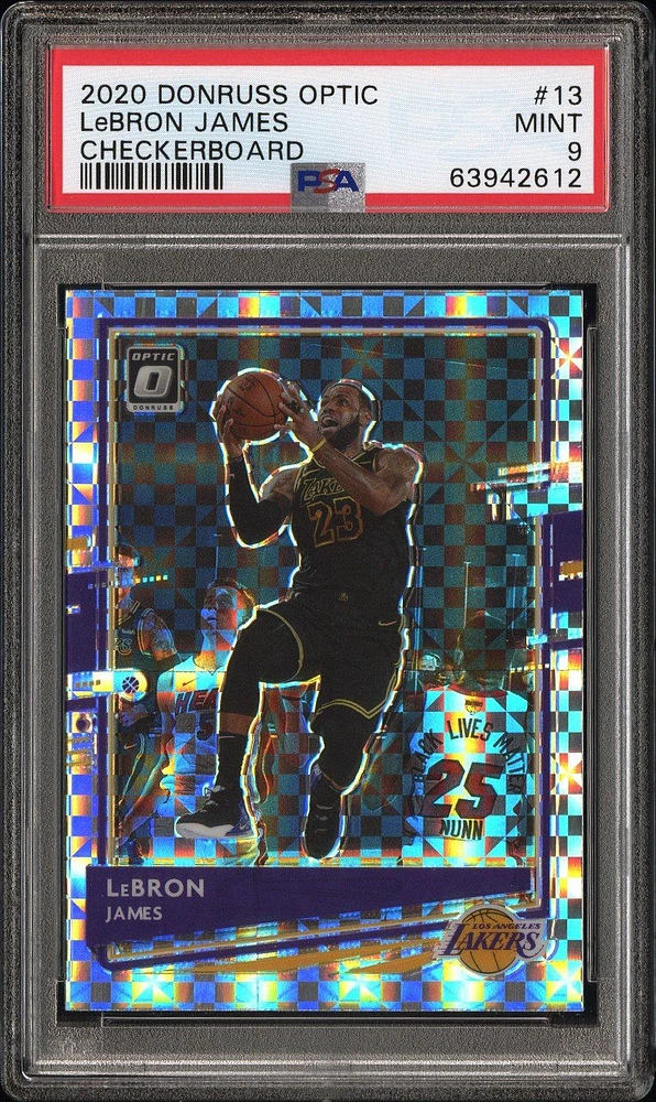 2020 Panini Donruss Optic 13 Lebron James Checkerboard PSA 9