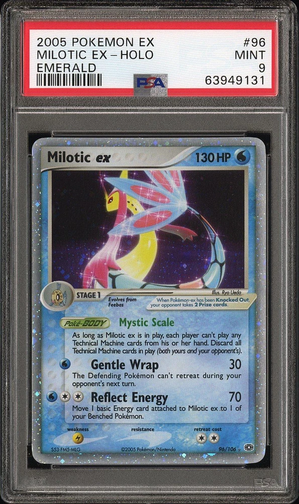 2005 Pokemon Ex Emerald 96 Milotic Ex-holo PSA