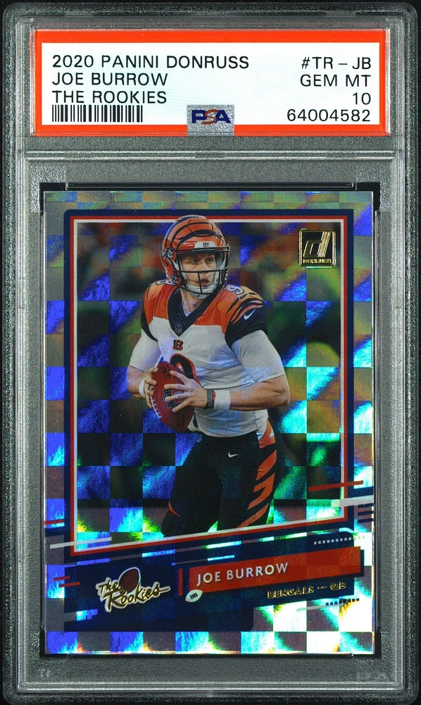 2020 Panini Donruss The Rookies Tr-jb Joe Burrow PSA