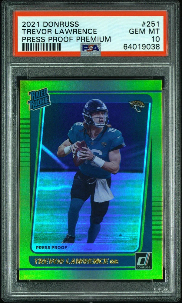 2021 Panini Donruss 251 Trevor Lawrence Press Proof Premium PSA 10