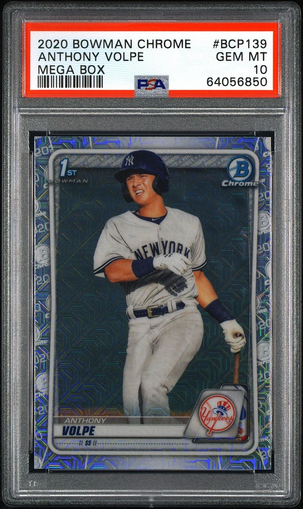 2020 Bowman Chrome Mega Box Bcp139 Anthony Volpe PSA 10
