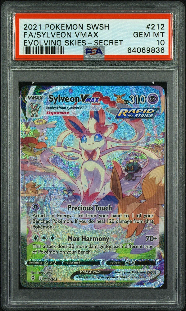2021 Pokemon Sword & Shield Evolving Skies 212 Fa/sylveon Vmax PSA
