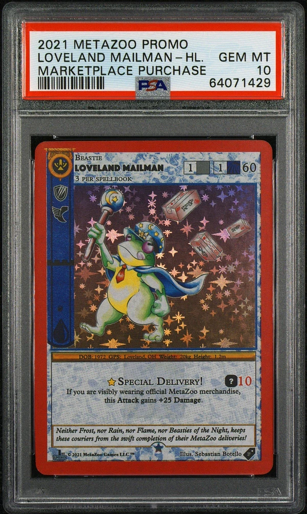 2021 Metazoo Promo Loveland Mailman-holo Marketplace Purchase PSA 10