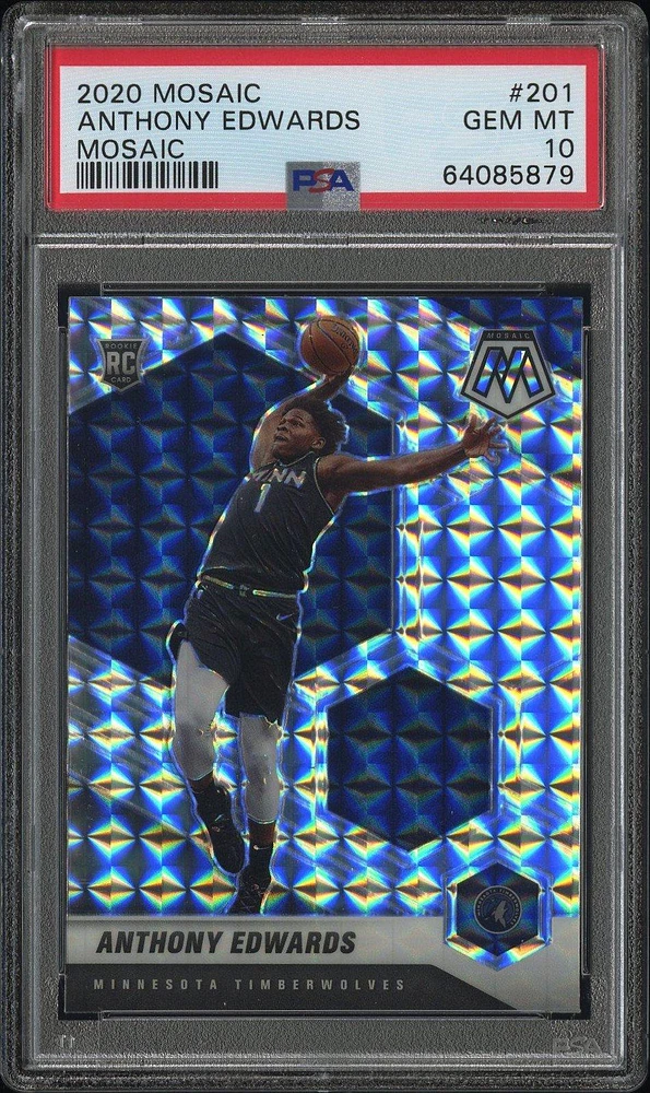 2020 Panini Mosaic 201 Anthony Edwards Mosaic PSA 10