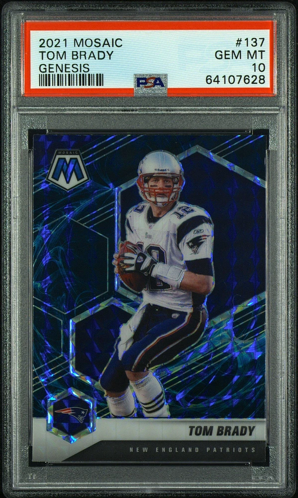 2021 Panini Mosaic Tom Brady Genesis PSA 10