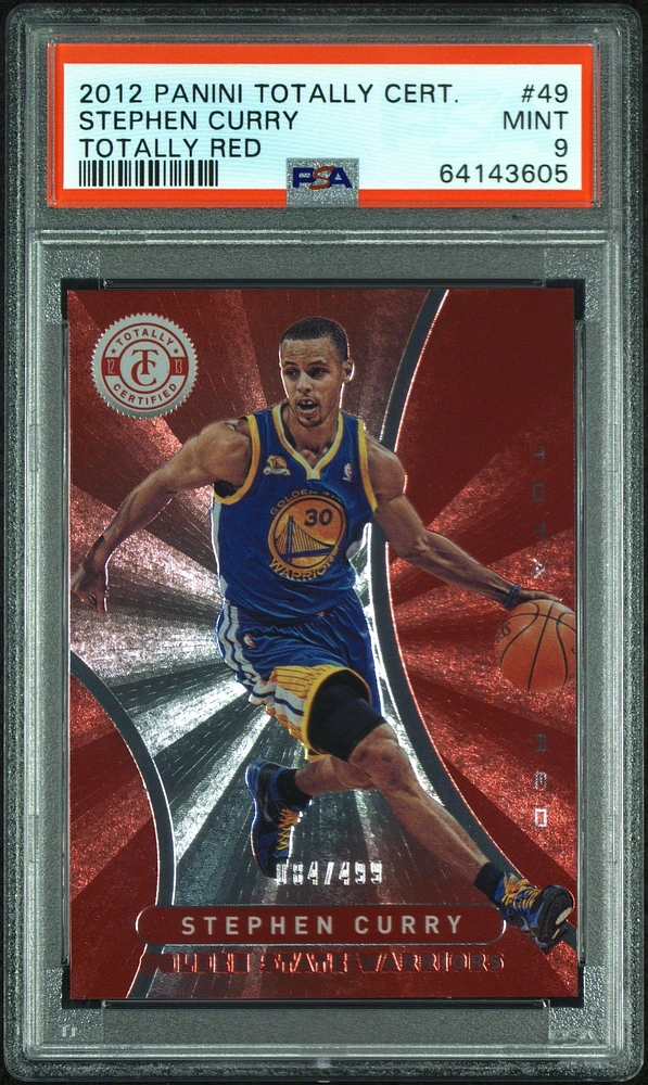 2012 Panini Totally Certified 49 Stephen Curry Totally Red PSA 9