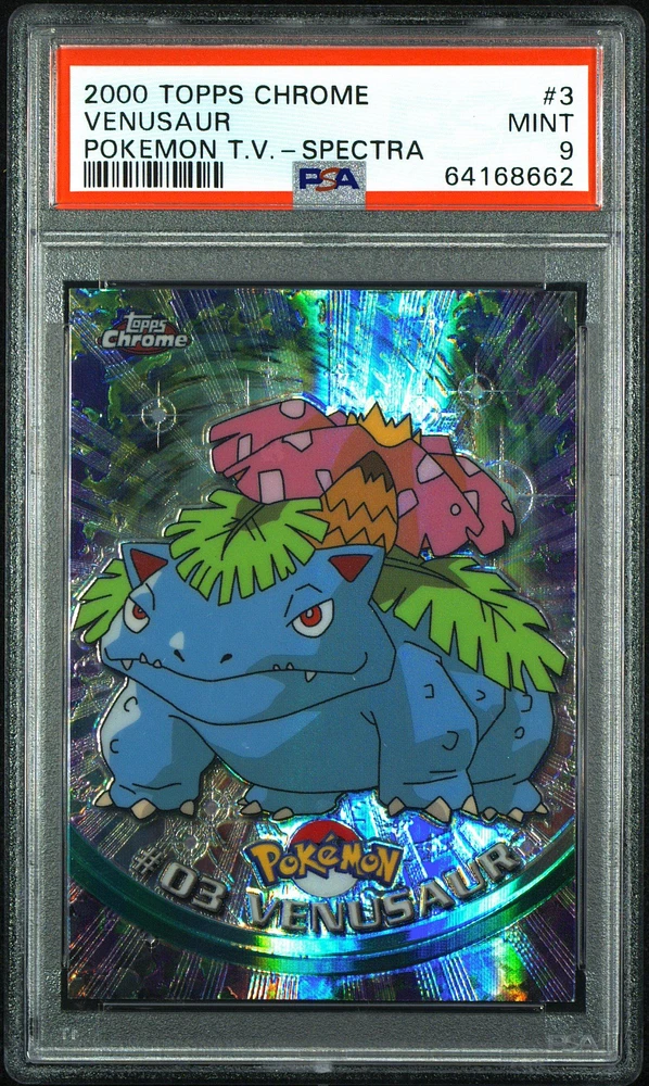 2000 Topps Chrome Pokemon T.v. 3 Venusaur Spectra PSA