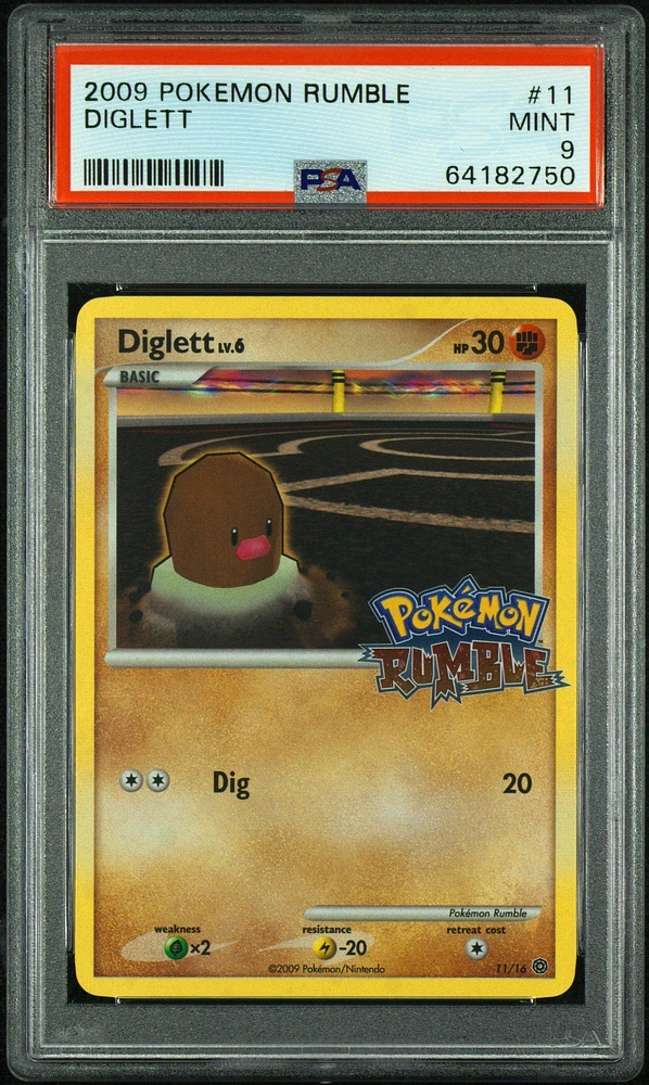 2009 Pokemon Rumble 11 Diglett PSA 9