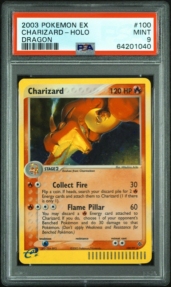 2003 Pokemon Ex Dragon 100 Charizard-holo PSA