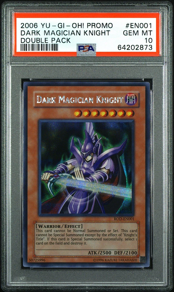 2006 Yu-gi-oh! Promo En001 Dark Magician Knight Double Pack PSA 10