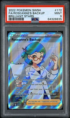 2022 Pokemon Sword & Shield Brilliant Stars 172 Full Art/roseanne's Backup PSA