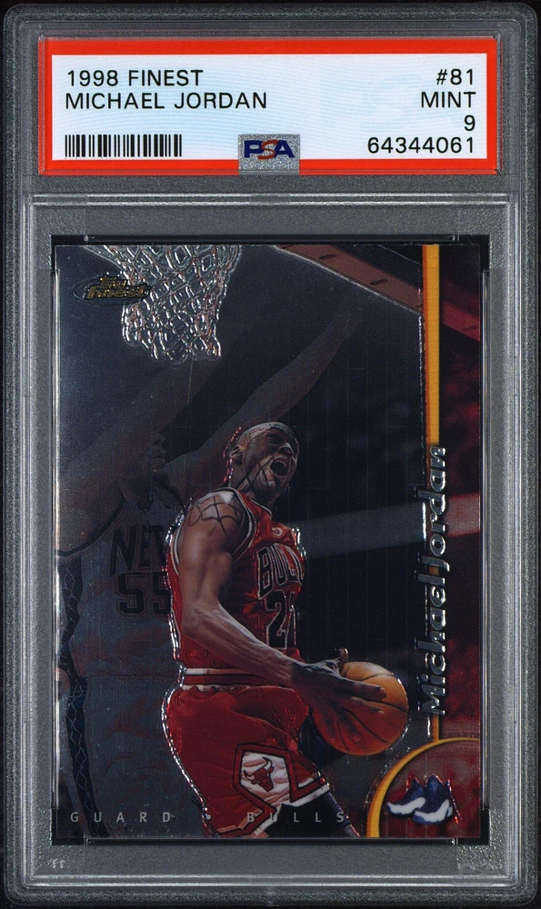 1998 Finest 81 Michael Jordan PSA 9