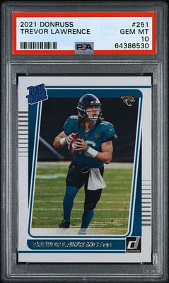 2021 Panini Donruss 251 Trevor Lawrence PSA 10