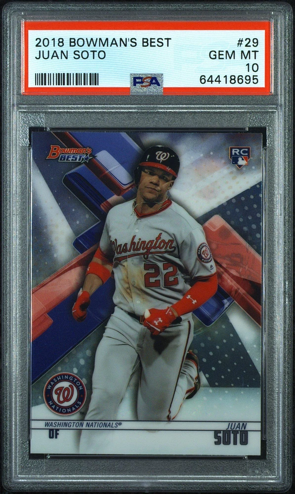 2018 Bowman's Best 29 Juan Soto PSA 10