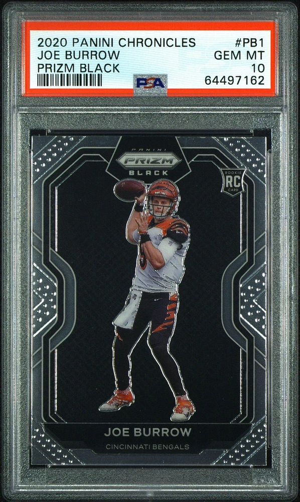 2020 Panini Chronicles Prizm Black Pb1 Joe Burrow PSA