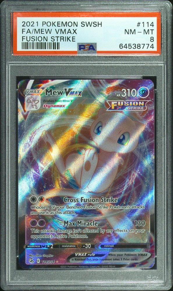 2021 Pokemon Sword & Shield Fusion Strike 114 Fa/mew Vmax PSA