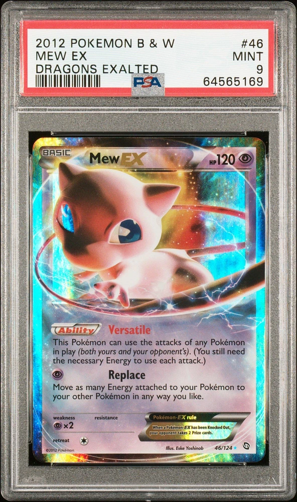 2012 Pokemon Black & White Dragons Exalted 46 Mew Ex PSA 9