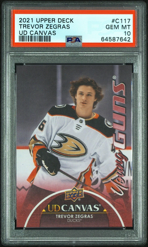 2021-2022 Upper Deck Ud Canvas C117 Trevor Zegras PSA 10