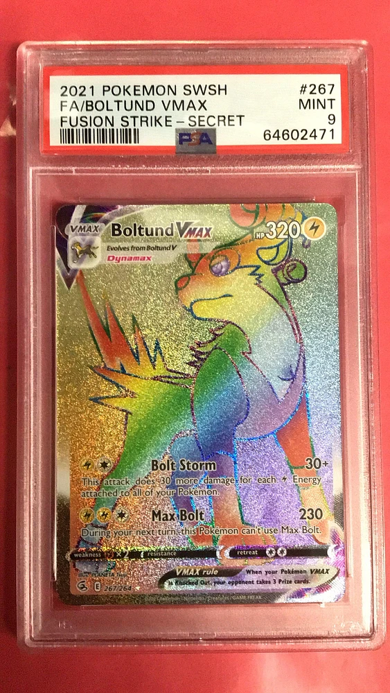 2021 Pokemon Sword & Shield Fusion Strike 267 Fa/boltund Vmax PSA 9