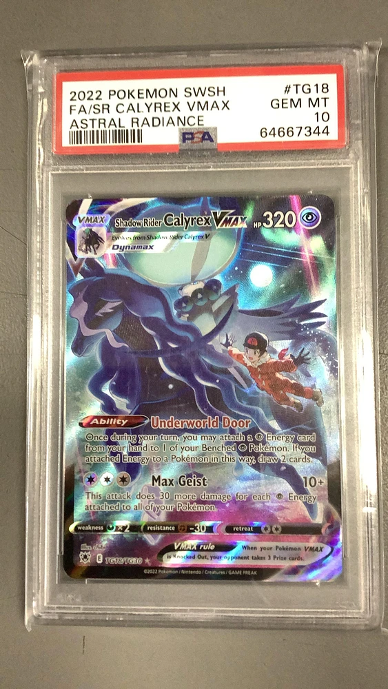 2022 Pokemon Sword & Shield Astral Radiance Tg18 Fa/sr Calyrex Vmax PSA