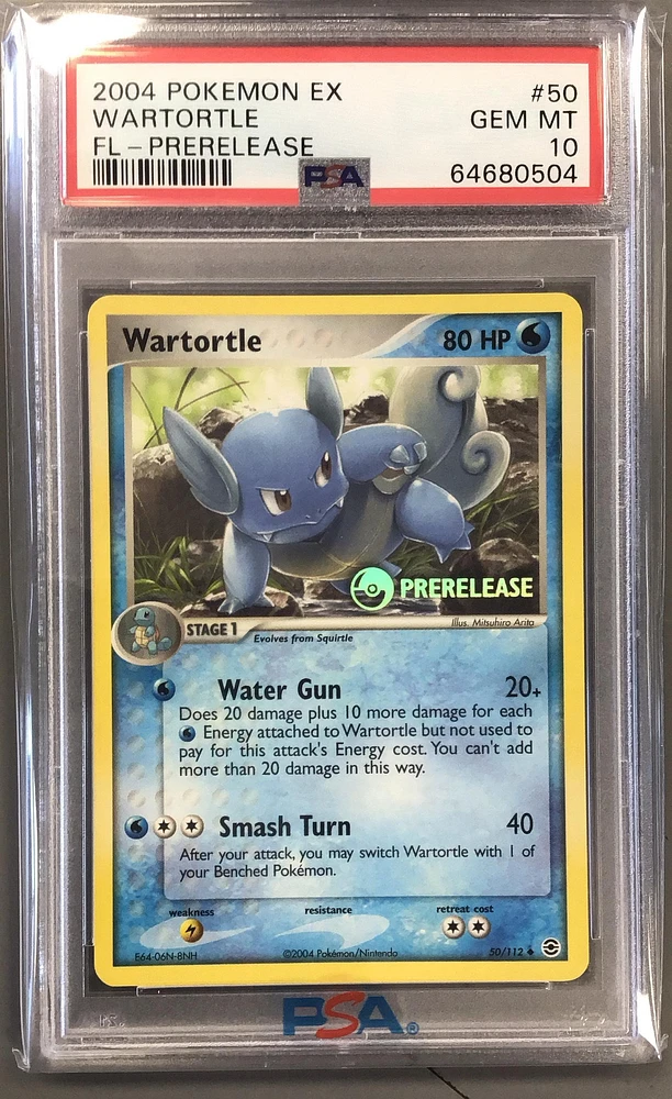 2004 Pokemon Ex Fire Red & Leaf Green 50 Wartortle Prerelease PSA 10