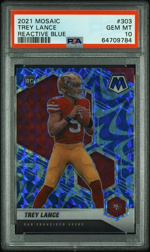 2021 Panini Mosaic 303 Trey Lance PSA 10