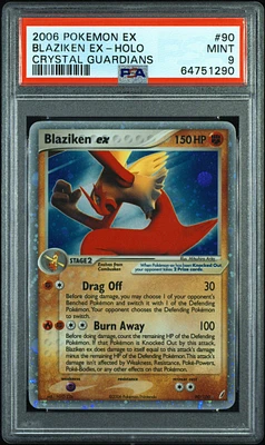 2006 Pokemon Ex Crystal Guardians 90 Blaziken Ex-holo PSA 9