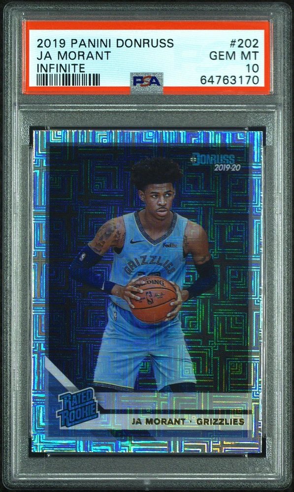 2019 Panini Donruss 202 Ja Morant Infinite PSA 10