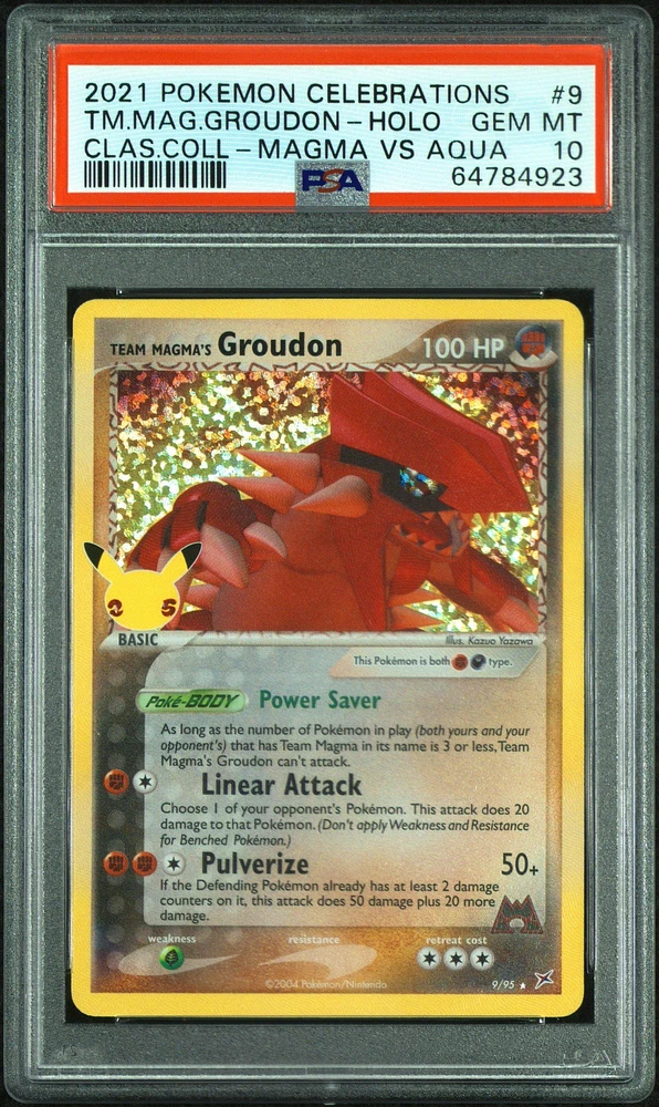 2021 Pokemon Celebrations Classic Collection 9 Team Magma's Groudon-holo PSA