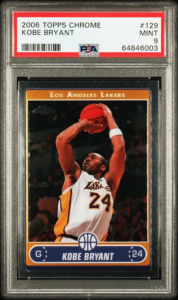 2006 Topps Chrome 129 Kobe Bryant PSA 9