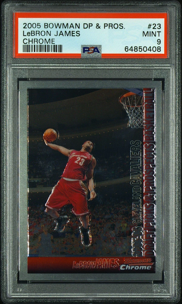 2005 Bowman Draft Picks & Prospects 23 Lebron James Chrome PSA 9