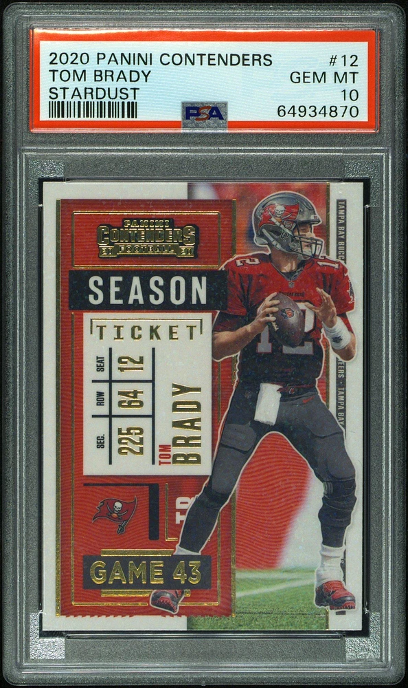 2020 Panini Contenders 12 Tom Brady Stardust PSA 10