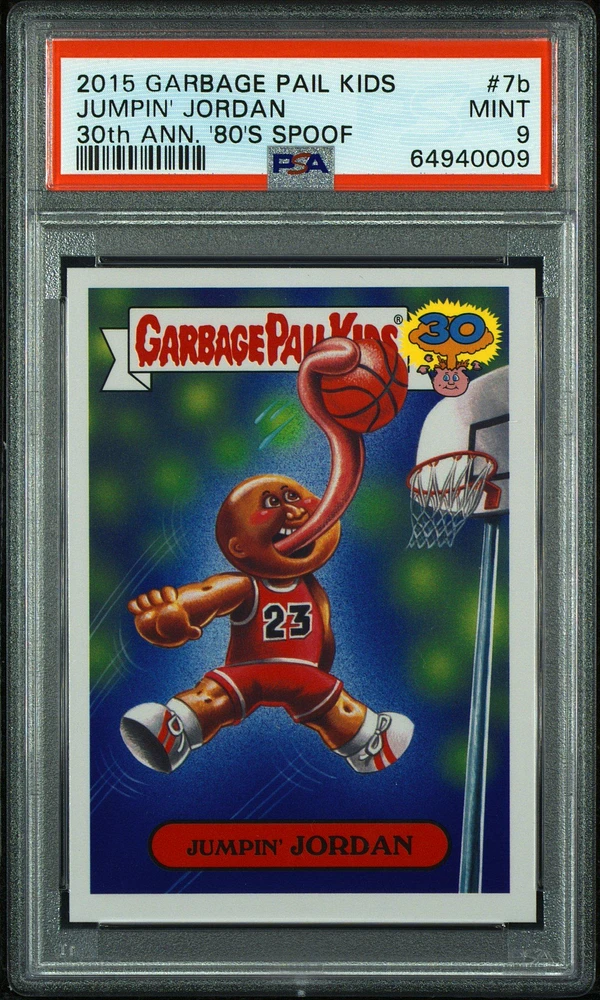 2015 Topps Garbage Pail Kids 30th Anniversary '80's Spoof 7b Jumpin' Jordan PSA 9