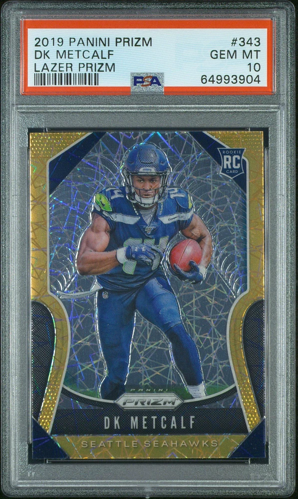 2019 Panini Prizm 343 Dk Metcalf Lazer Prizm PSA 10