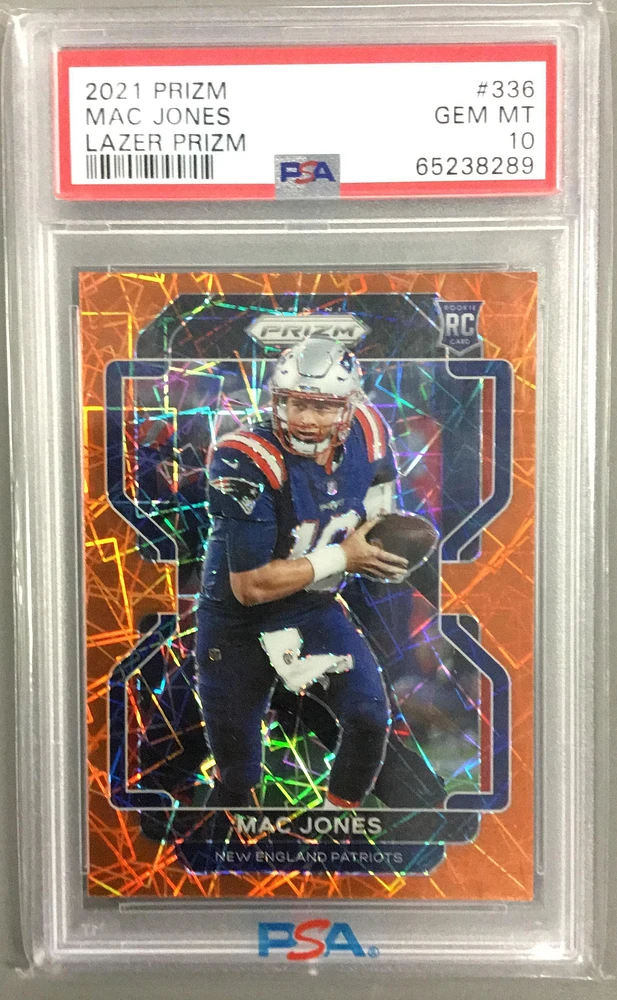 2021 Panini Prizm 336 Mac Jones Lazer Prizm PSA 10