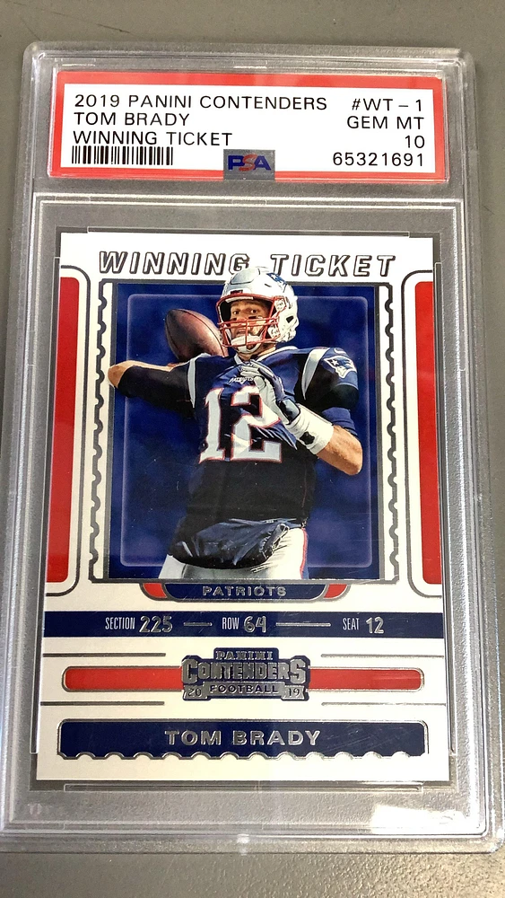 2019 Panini Contenders Winning Ticket Wt-1 Tom Brady PSA 10