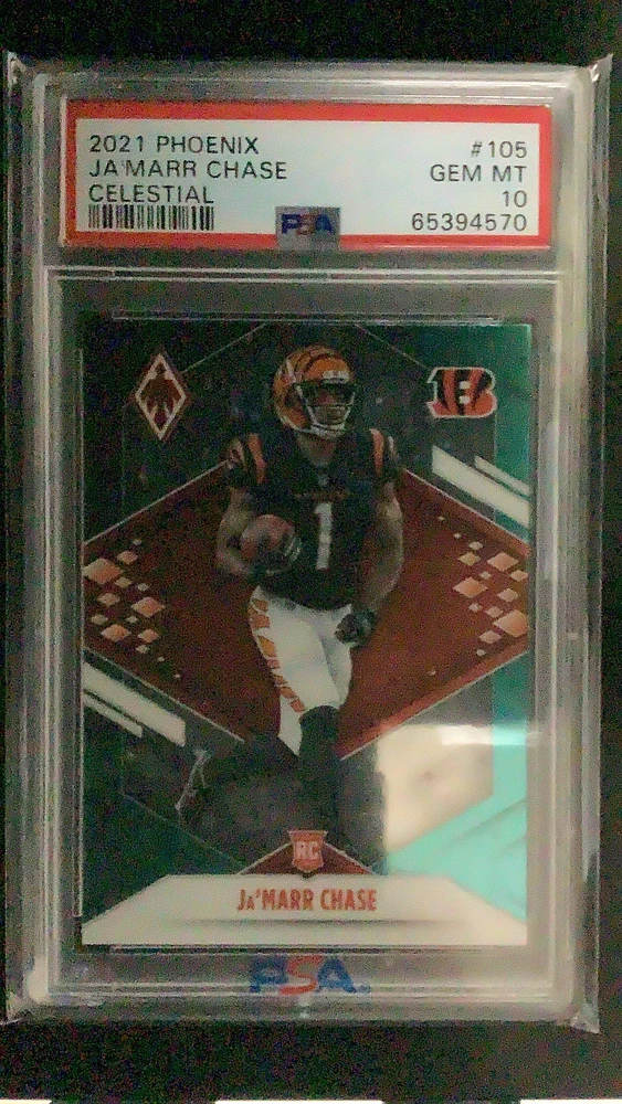 2021 Panini Phoenix 105 Ja'marr Chase Celestial PSA 10
