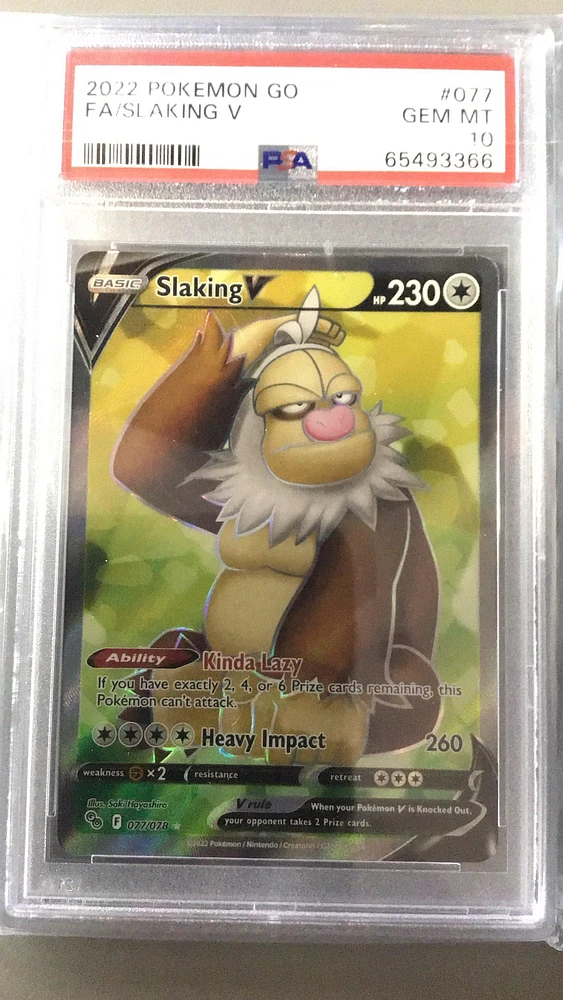 2022 Pokemon Go 077 Fa/slaking V PSA 10