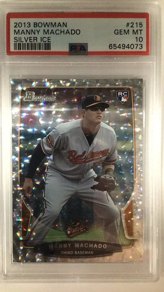 2013 Bowman 215 Manny Machado Silver Ice PSA 10
