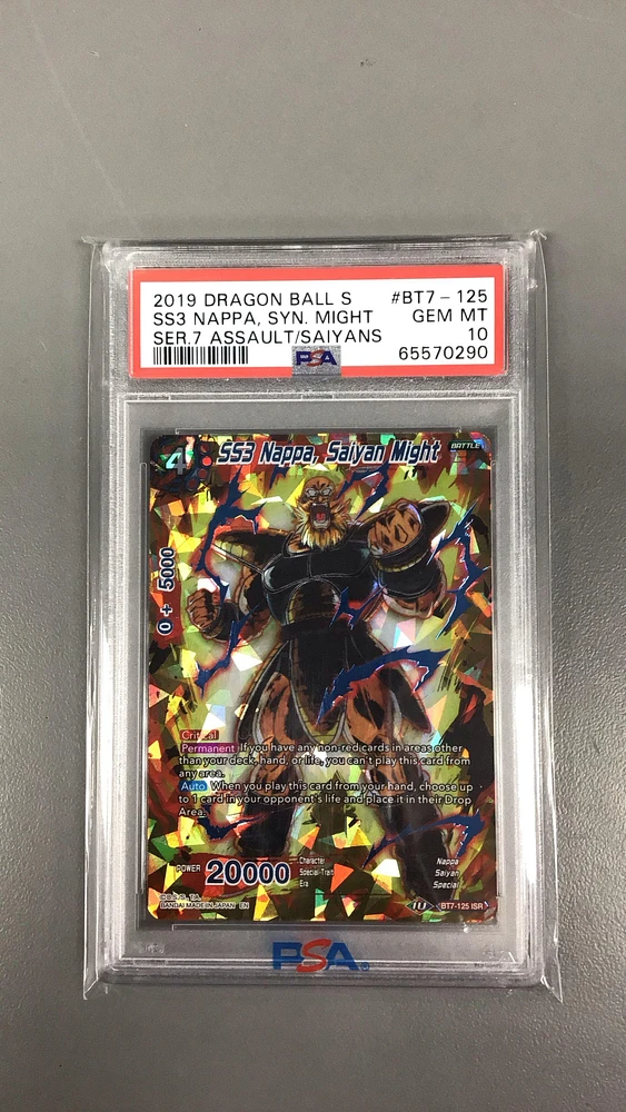 2019 Dragon Ball Super Card Game Series 7 Assault Of The Saiyans Bt7-125 Ss3 Nappa, Saiyan Might PSA 10
