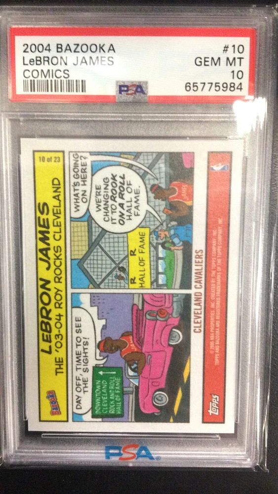 2004 Bazooka Comics 10 Lebron James PSA 10