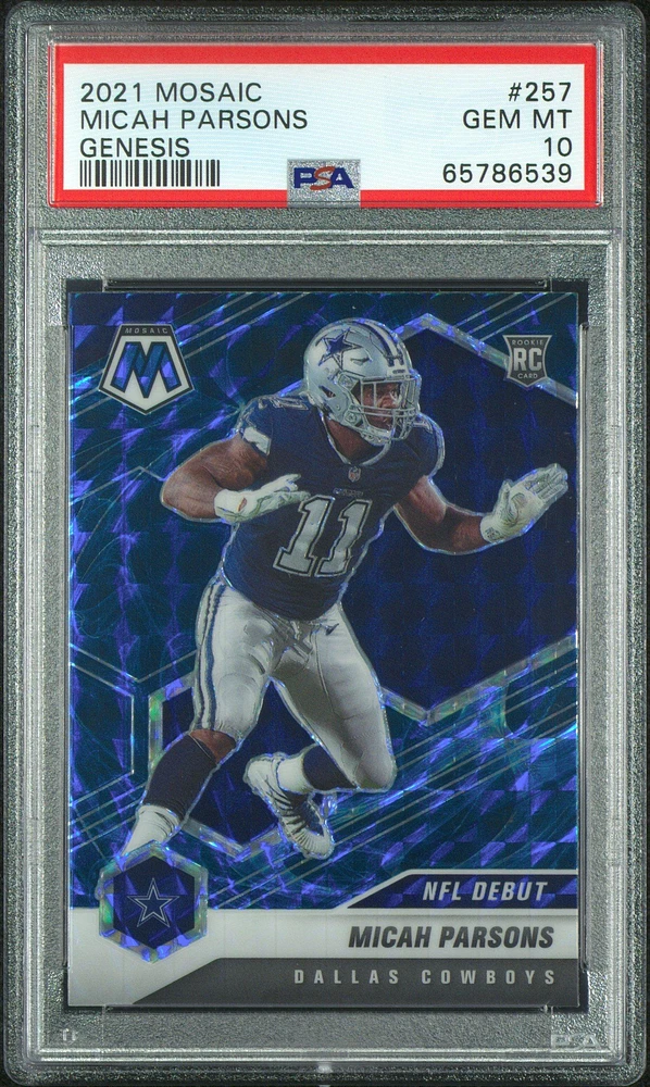 2021 Panini Mosaic 257 Micah Parsons Genesis PSA 10